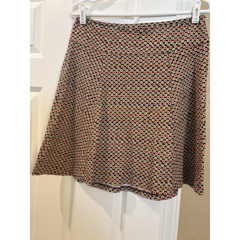 Sahalie A Line Skirt With Vibrant Multi Color Dot Pattern, Small